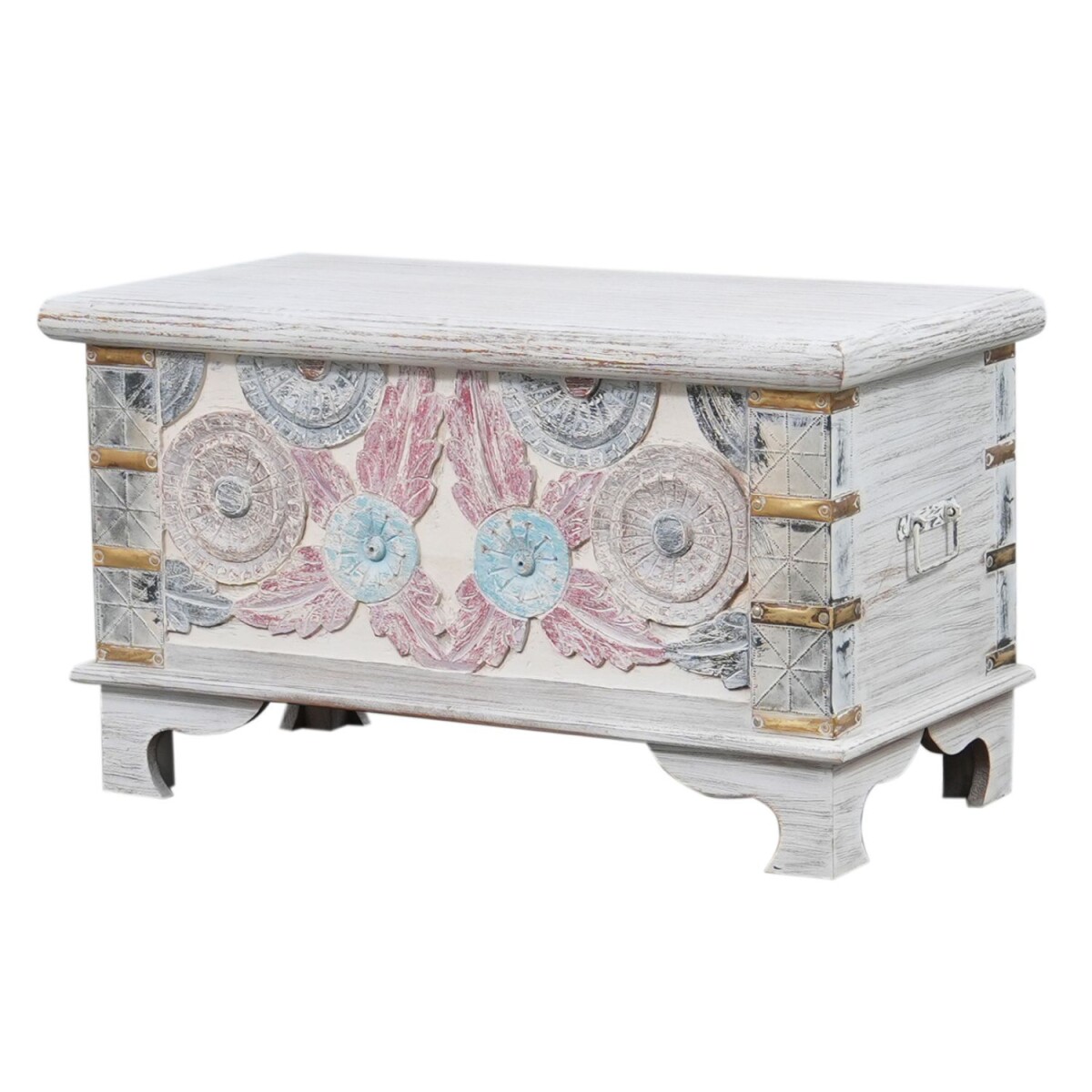 Banc-coffre Diala en bois, style boh&egr box