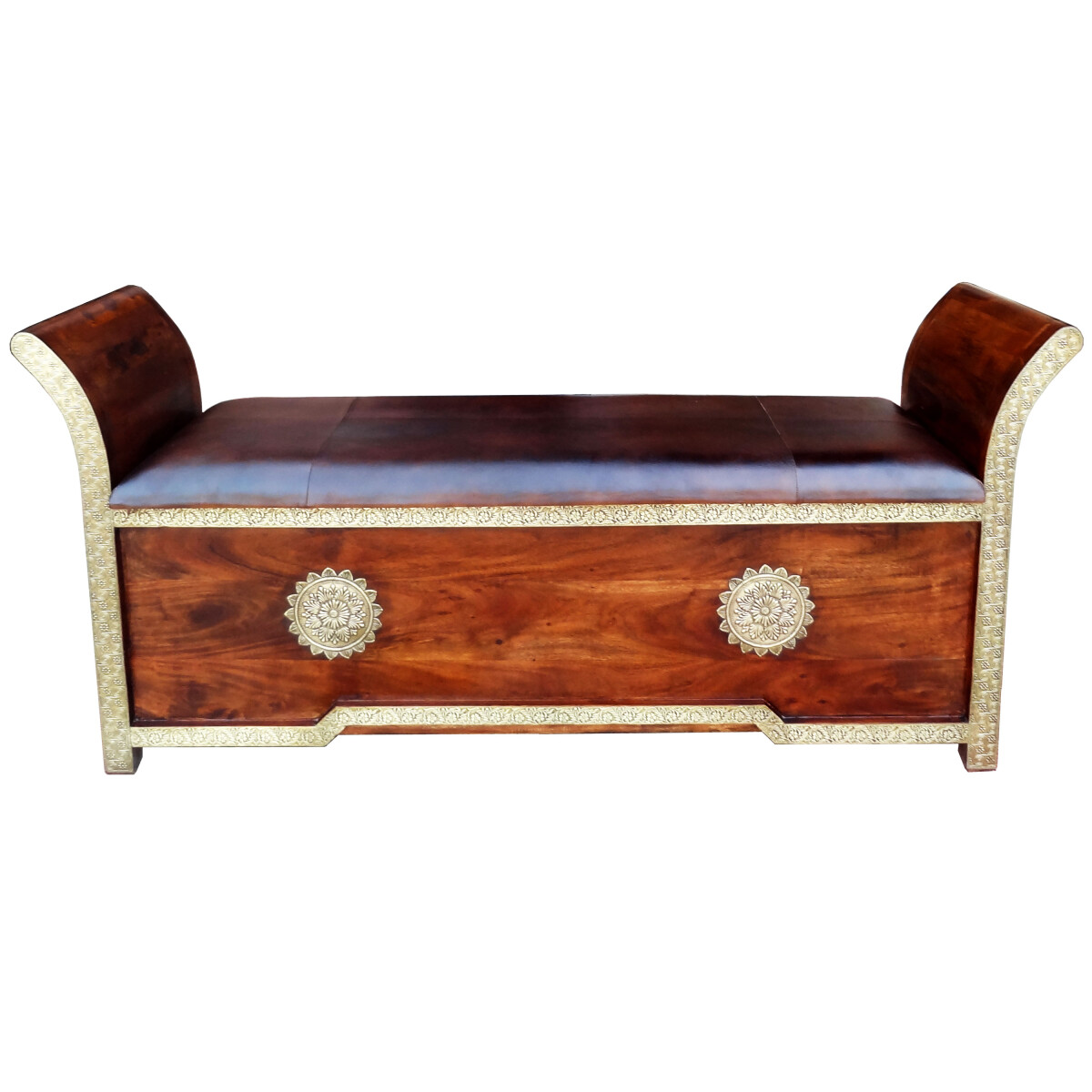 Banc oriental en bois massif Moha 2