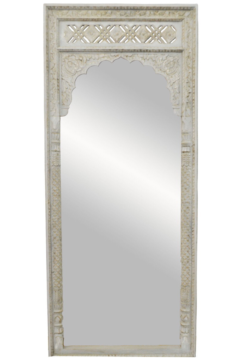 Miroir oriental sur pied Hossam Gris - 2 box