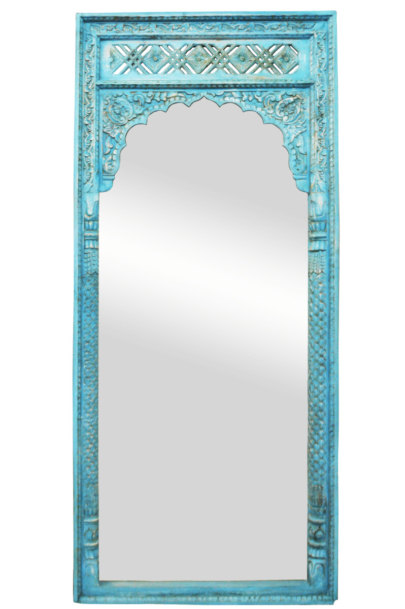 Miroir oriental sur pied Hossam Bleu - 2 box