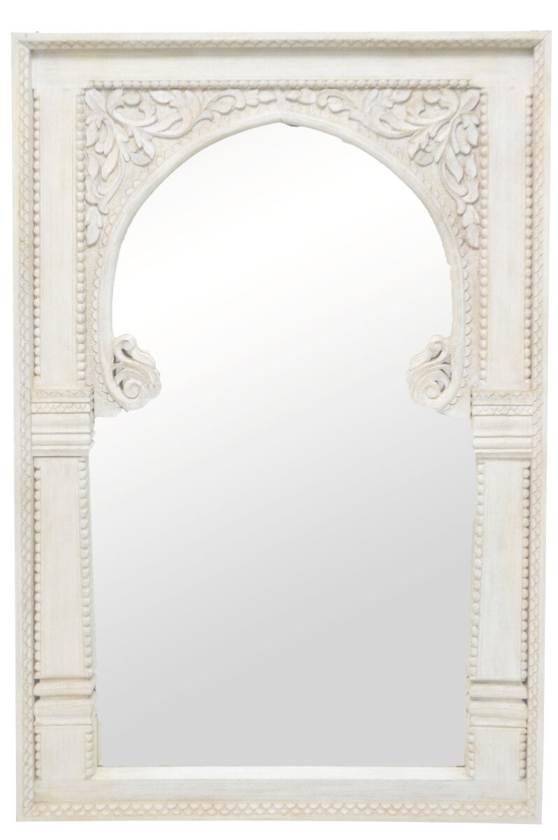 Miroir décoratif oriental Fata Blanc - 135 cm -