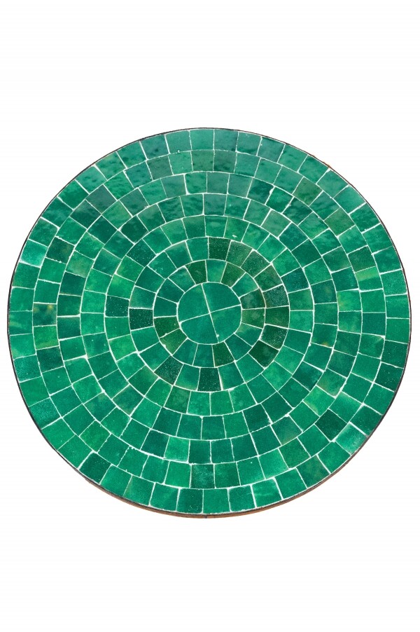 Carreau de mosaïque marocain Buma Vert, ø 60 cm
