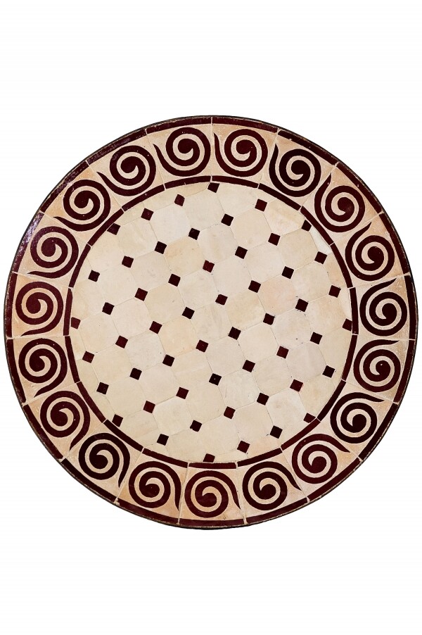 Carreau de mosaïque marocain « Spirale » na