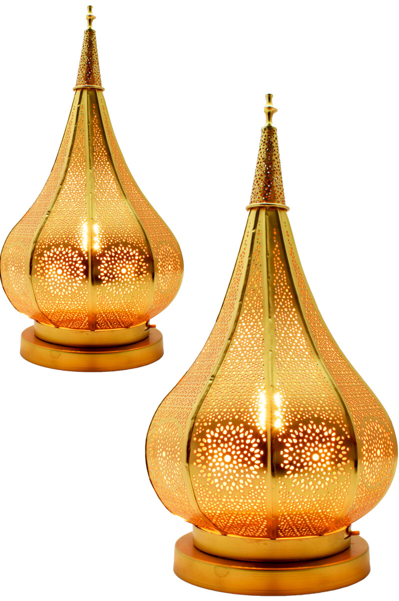 Lot de 2 lampes de table orientales &laq box
