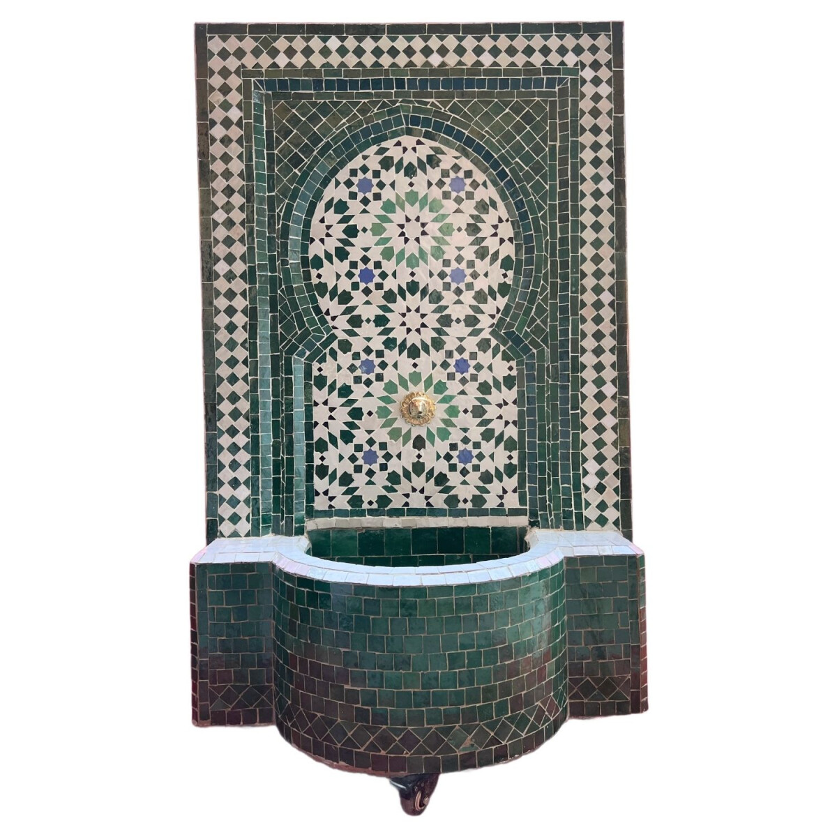 Fontaine de jardin marocaine en mosaïque 128 cm | Fonta