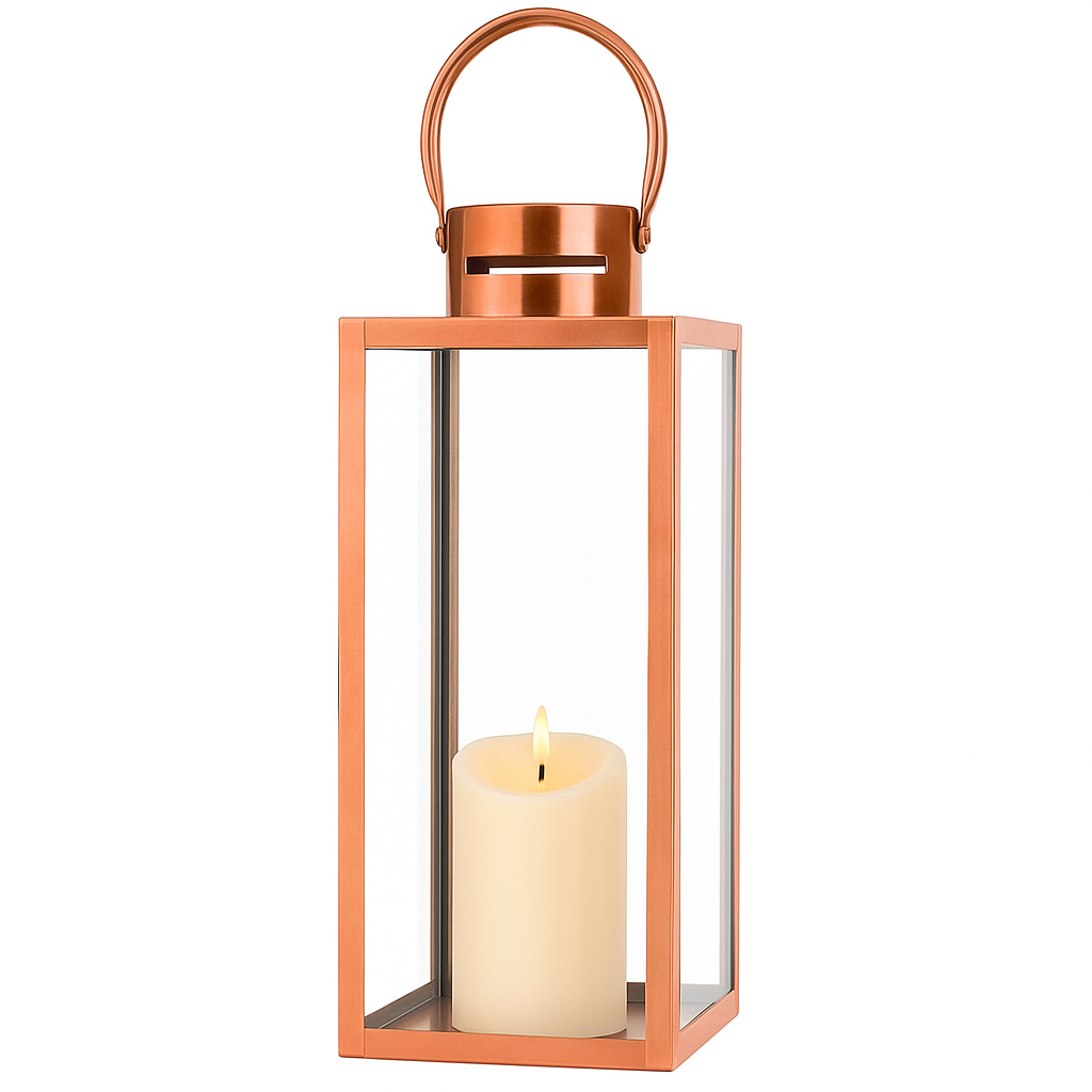 Lanterne de jardin Jarda dorée 39 cm