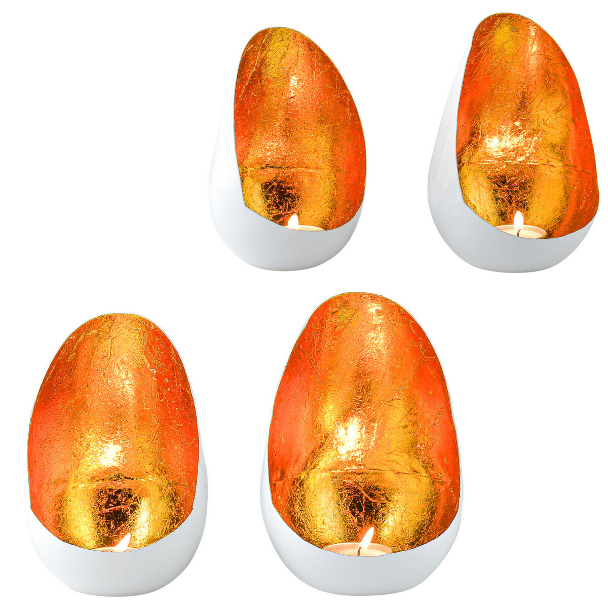 Lot de 2 bougeoirs d&eacute;coratifs &laquo;...