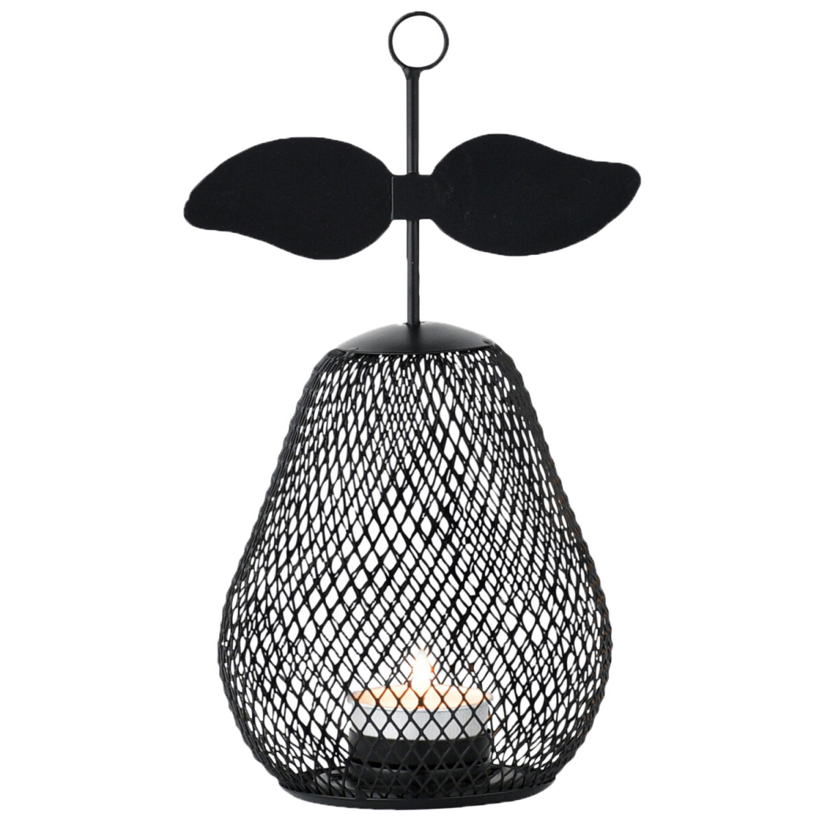Bougeoir décoratif moderne « Pear » noir,