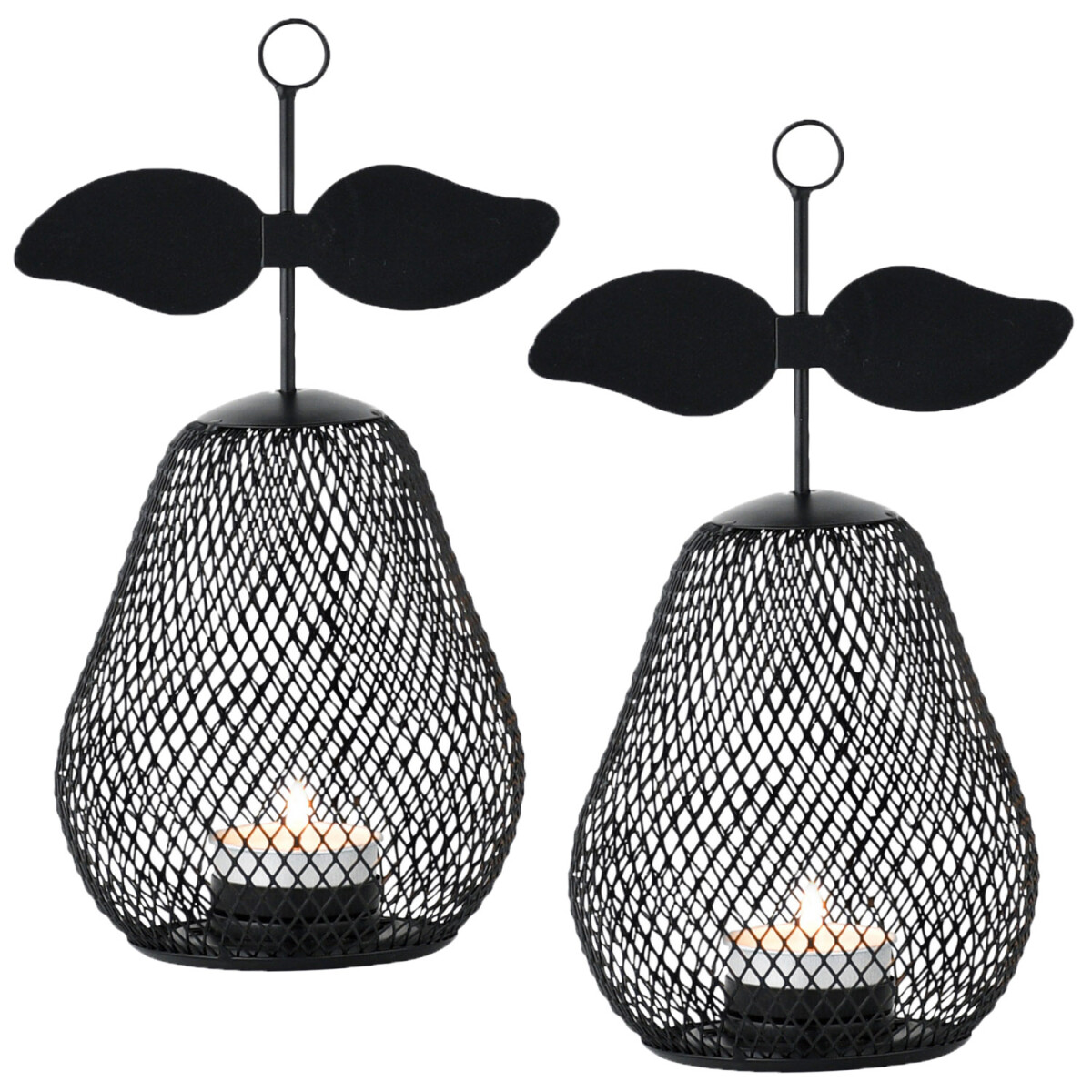 Lot de 2 bougeoirs décoratifs mod box