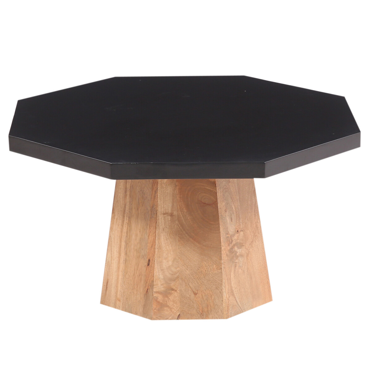 Table basse ronde Adelchi 90 cm en bois de manguier massif, 