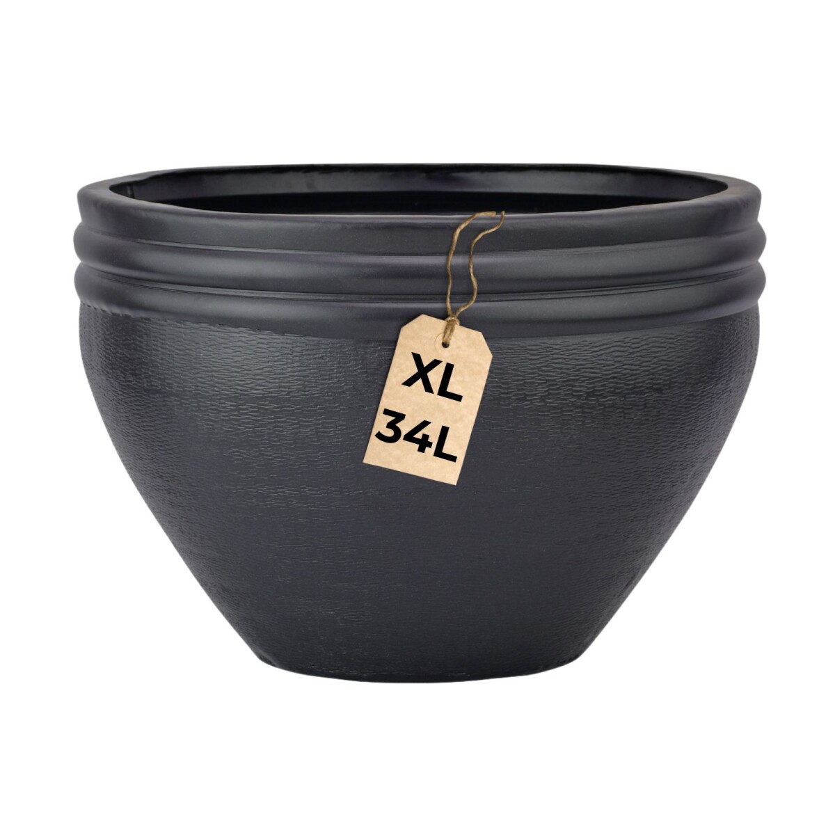 Pot de fleurs Calvino noir 38 cm - Pot d box