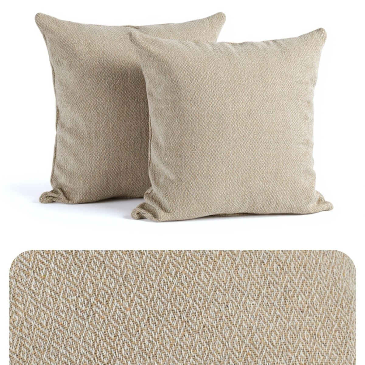 Lot de 2 housses de coussin Calix Beige  box