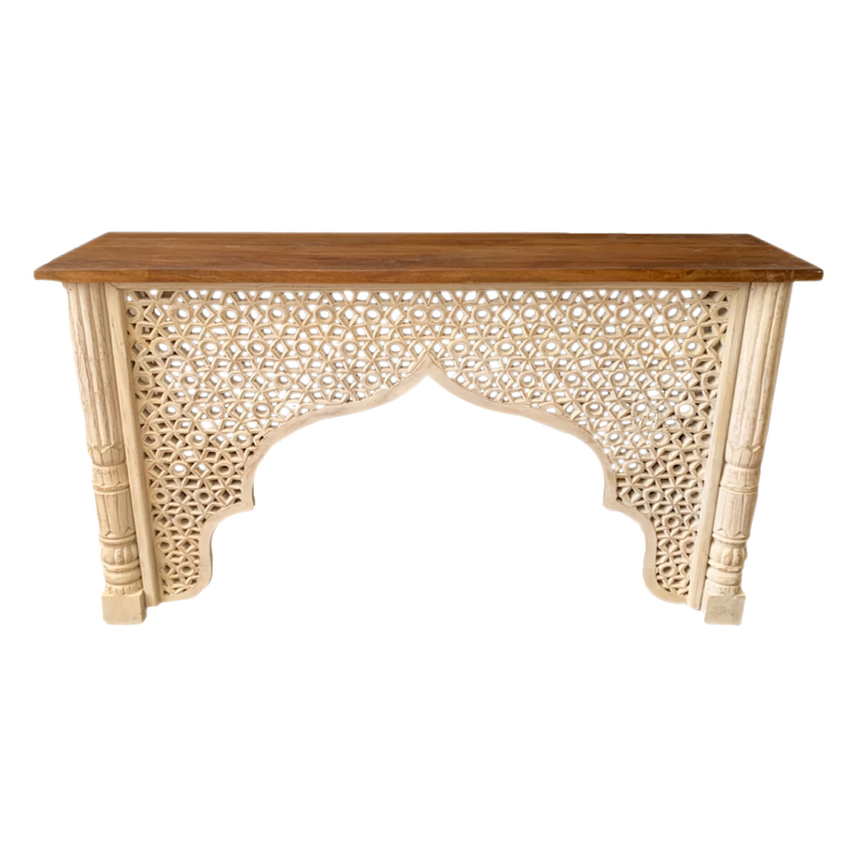 Buffet console indien en bois Zhora, petit modèle, 15