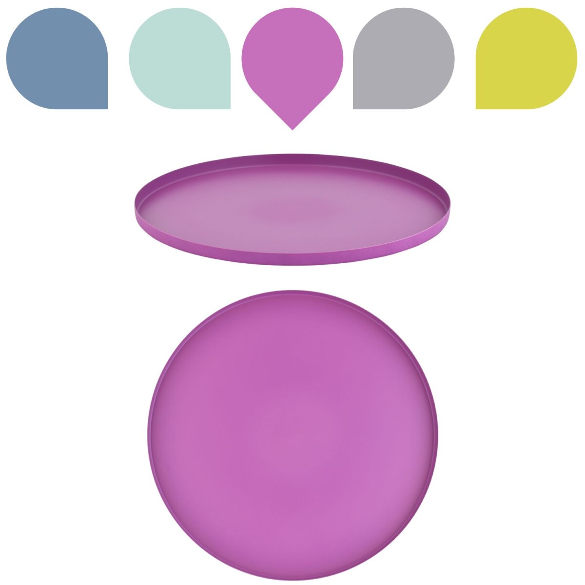 Plateau rond Callie Pink 25 cm | Plateau décoratif en