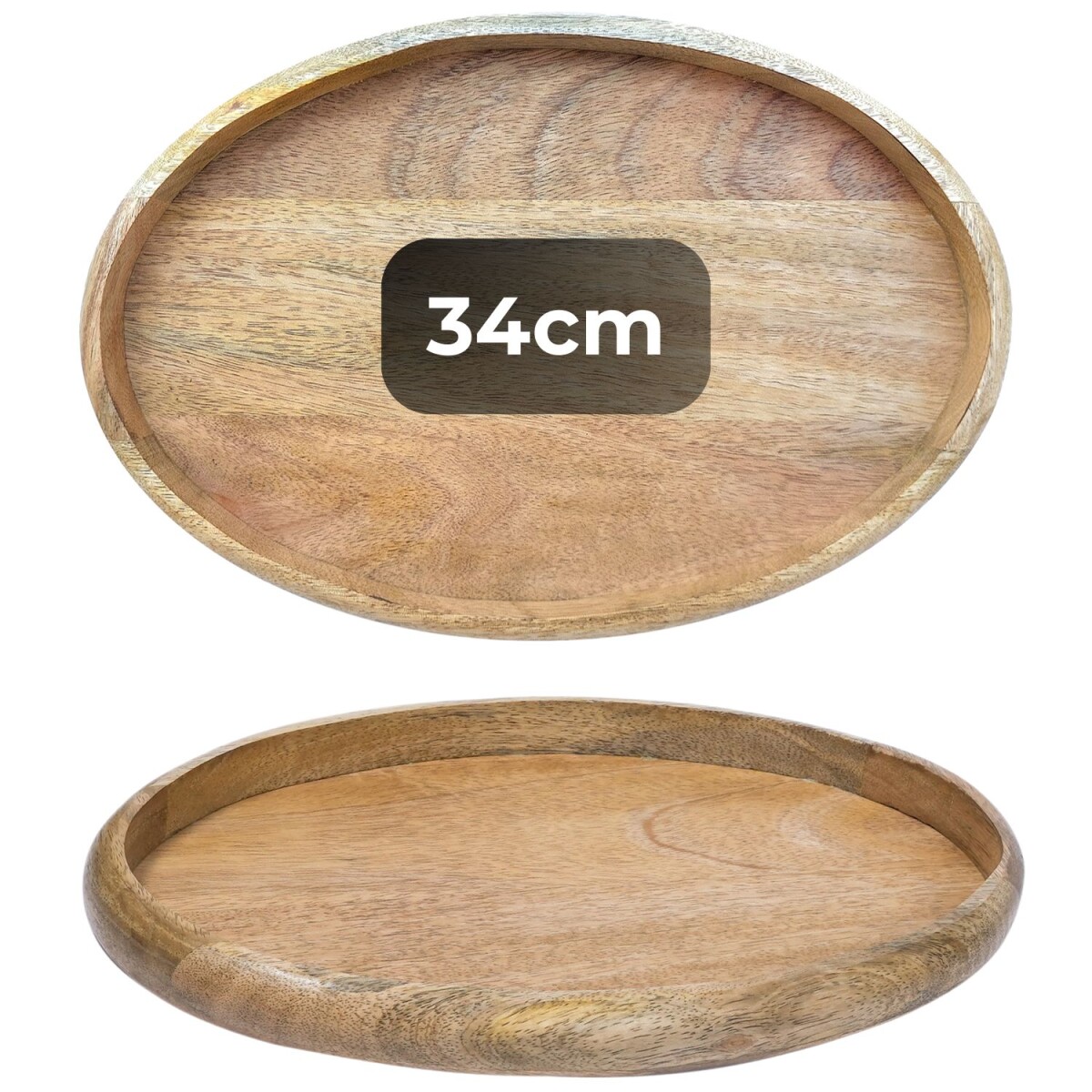 Plateau Cagdas | 34 x 21 cm, plateau ovale décoratif 