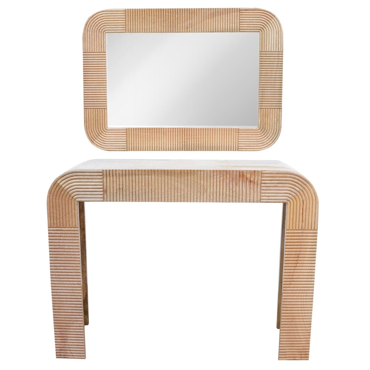 Table console et miroir Cailin | Ensemble en bois de manguie