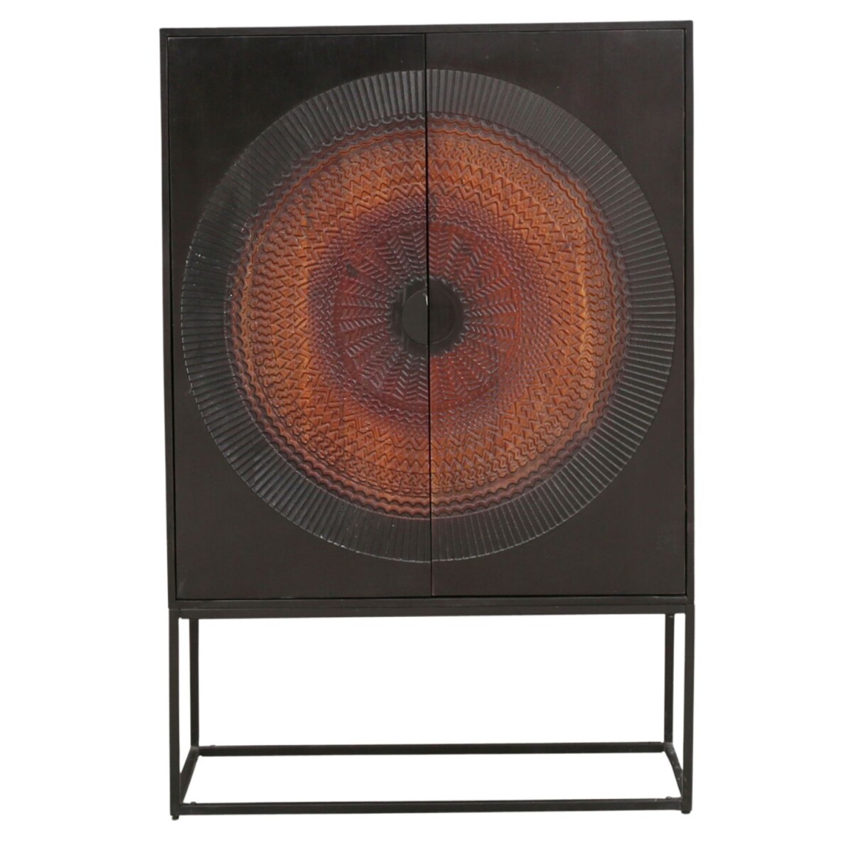 Buffet haut Adrin 145 cm | Meuble industriel moderne en bois