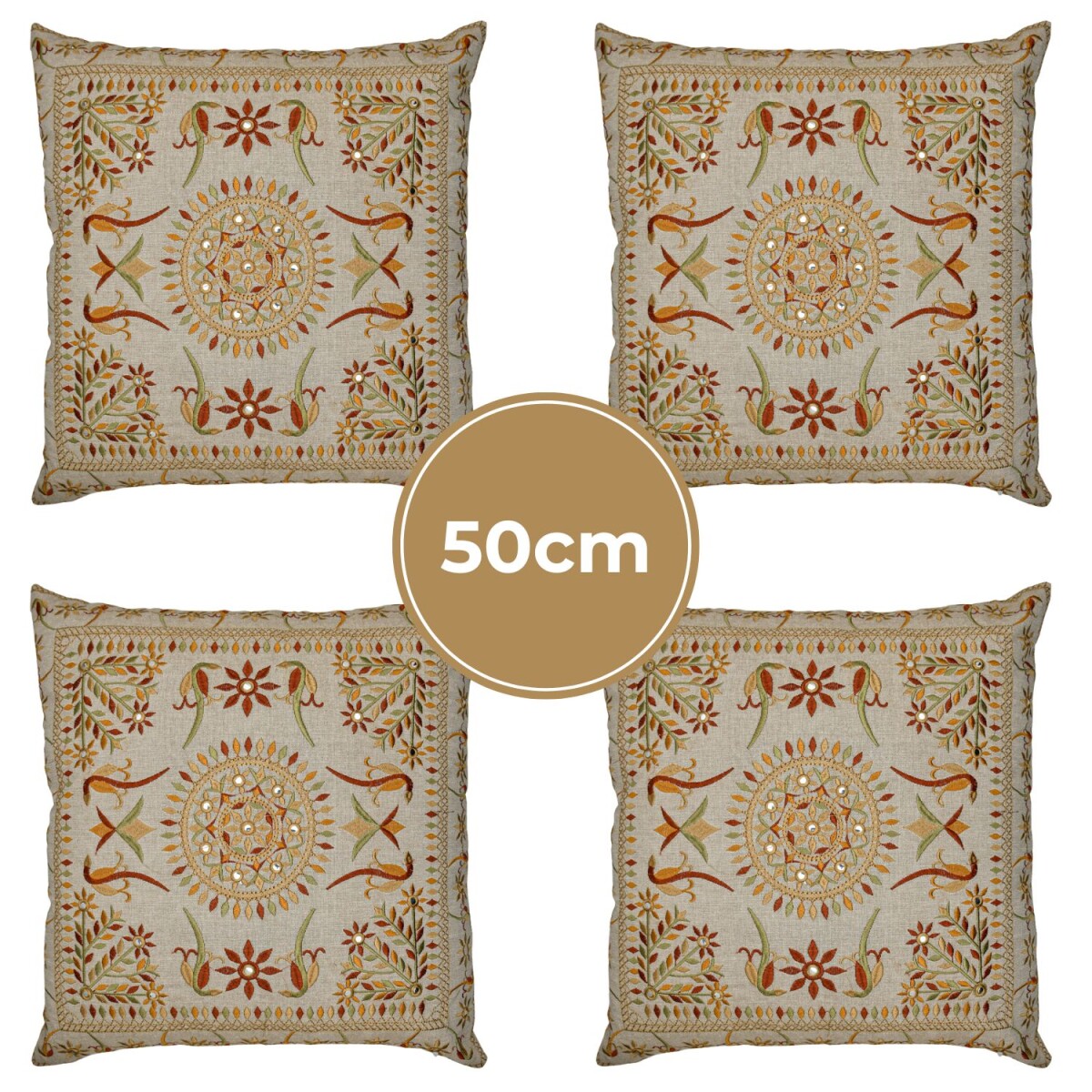 Lot de 4 housses de coussin faites main « Lodge &raquo