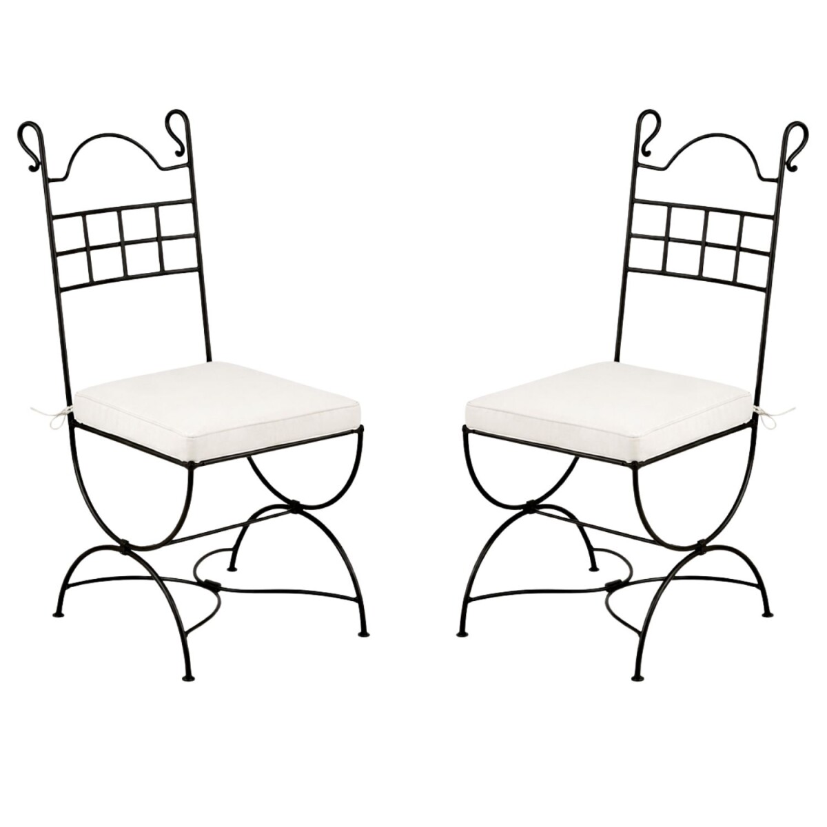 Lot de 2 chaises en fer forgé « Segovia »