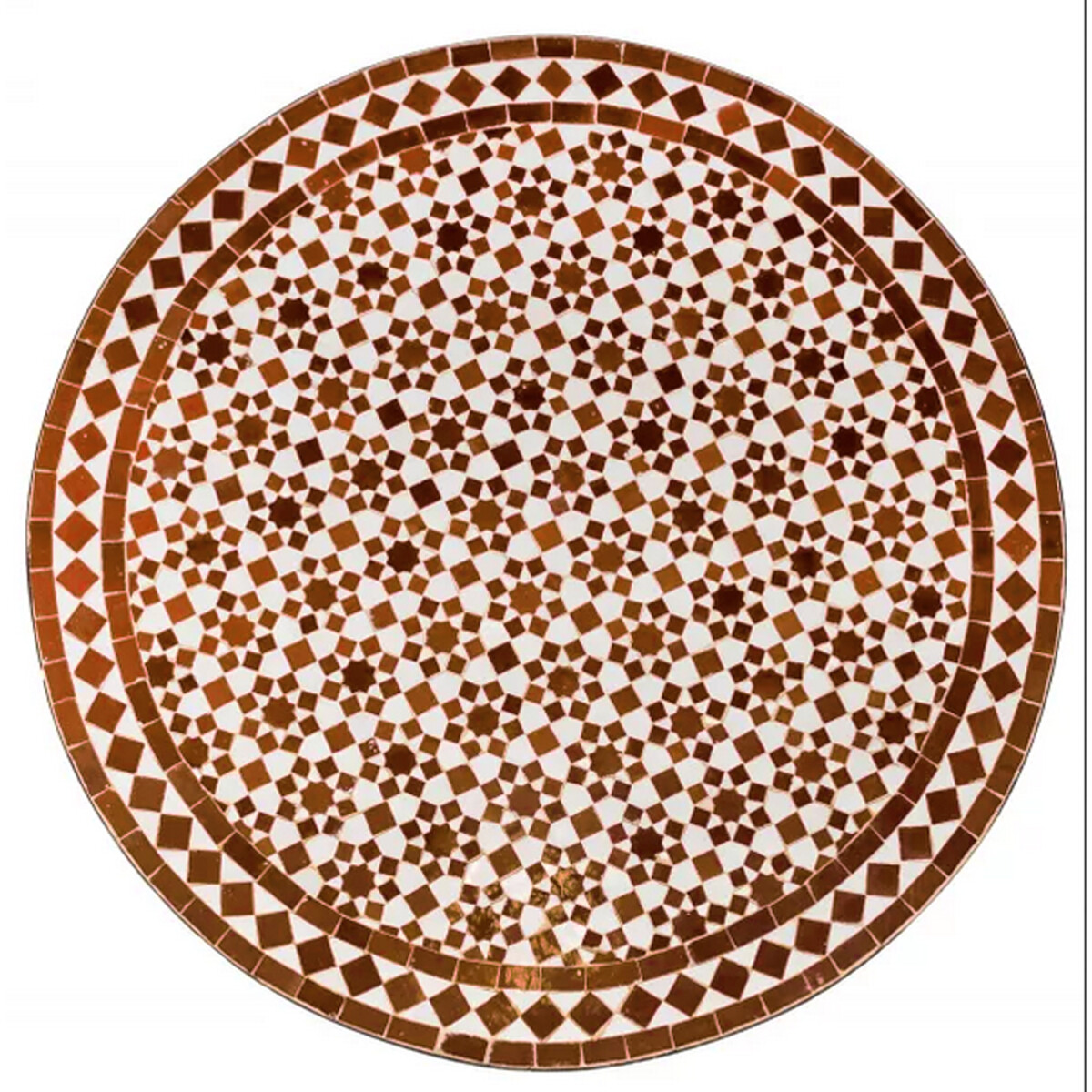 Plateau de table de jardin marocain Albaicin, beige-marron, 