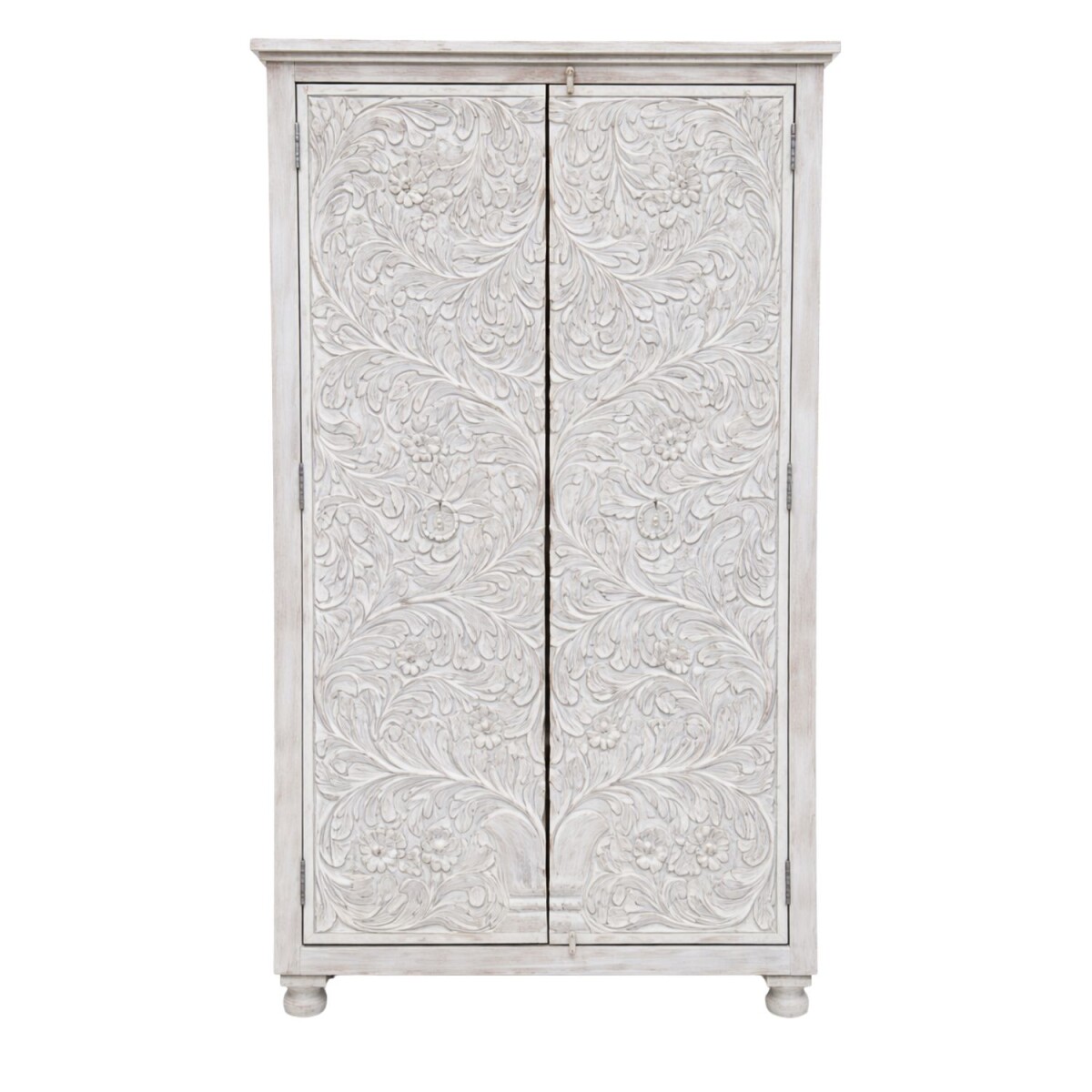 Buffet haut Ramzo en bois massif, fait main, style boh&egrav