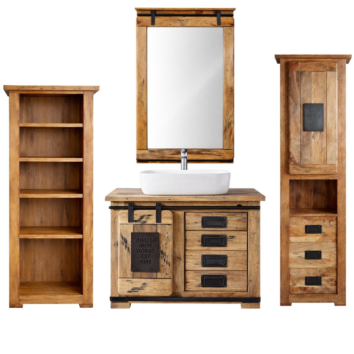 Ensemble de 4 meubles de salle de bains EFGH Industrial Vint