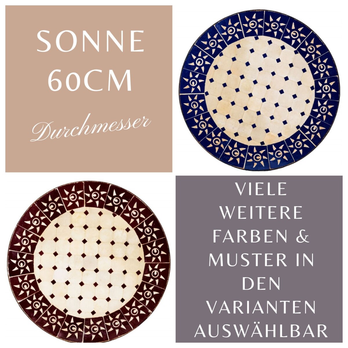 Table en mosaïque marocaine « Soleil » &Osl