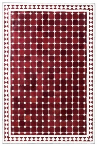 Table en mosaïque marocaine Marrakech Bordeaux Blanc...