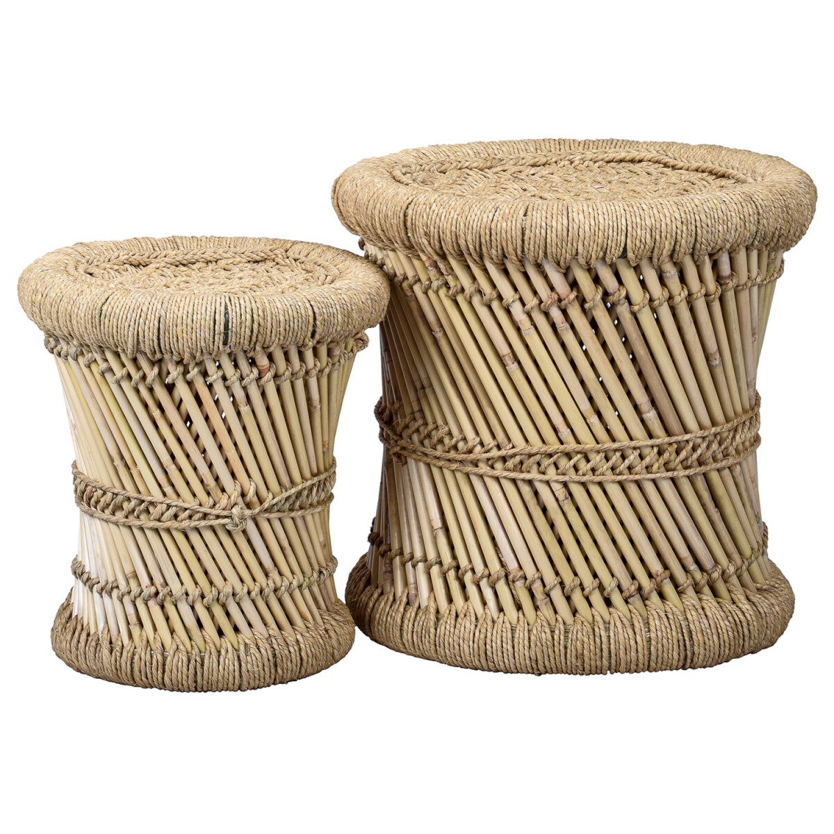Lot de 2 tabourets/tables dappoint de style bohème Be