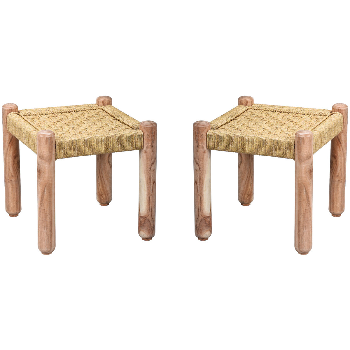 Lot de 2 tabourets de style bohème Josue, 36 cm