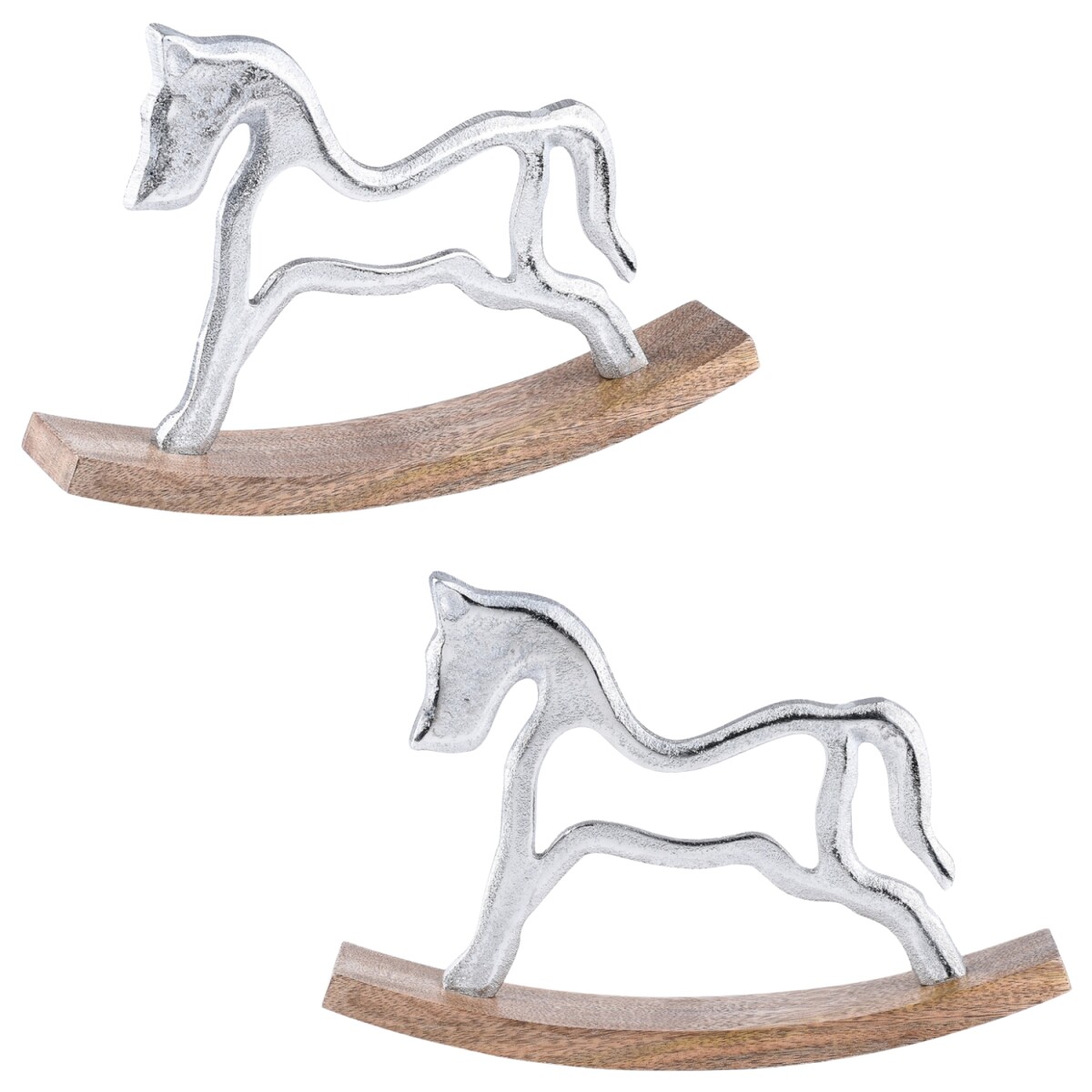 Lot de 2 figurines décoratives « Cheval &agrave