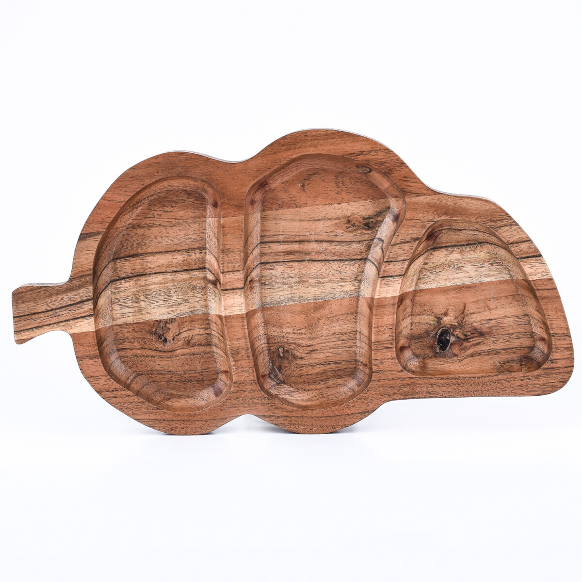 Plateau de service en bois dacacia « Leaf » en f