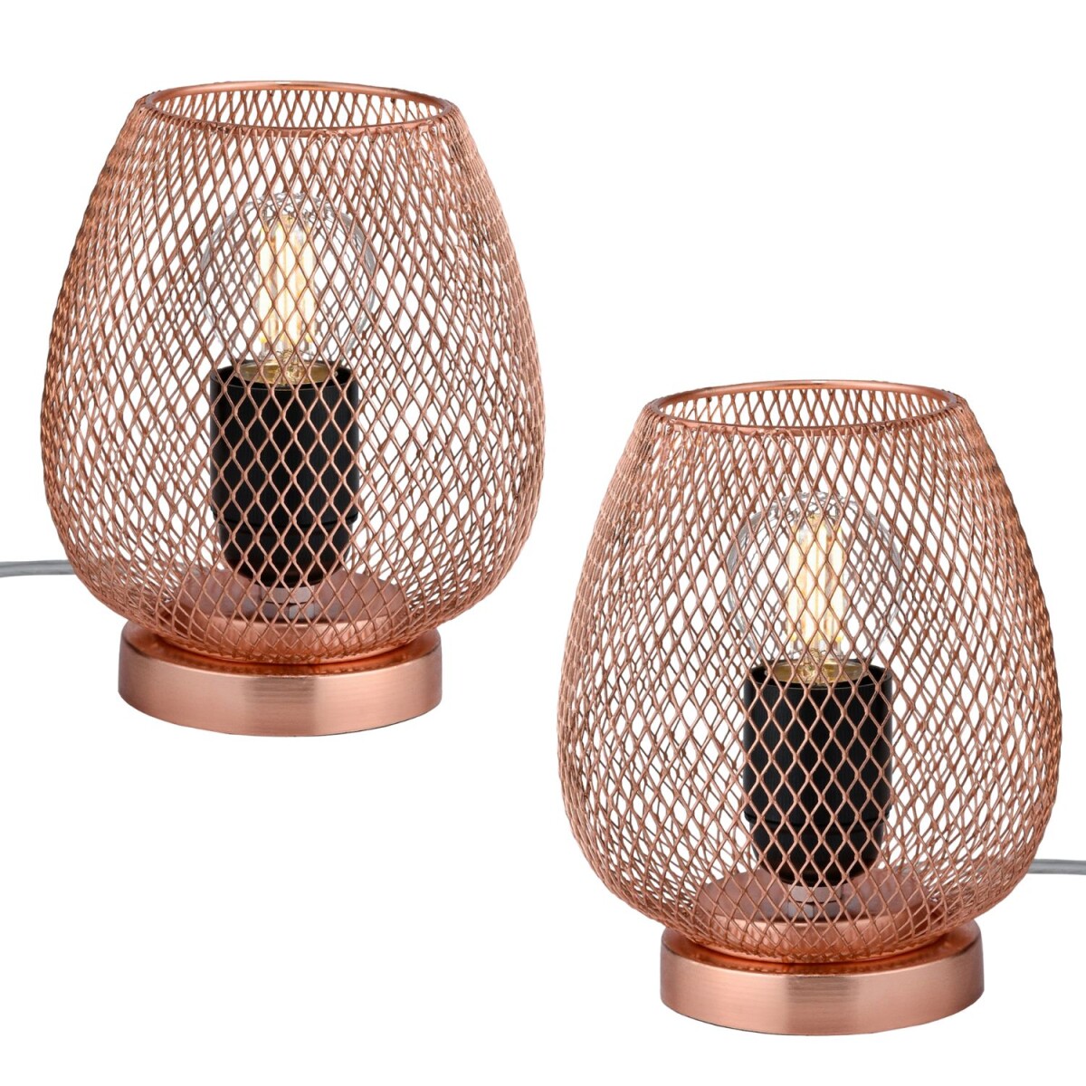 Lot de 2 lampes de table modernes, lampes de chevet Jonam
