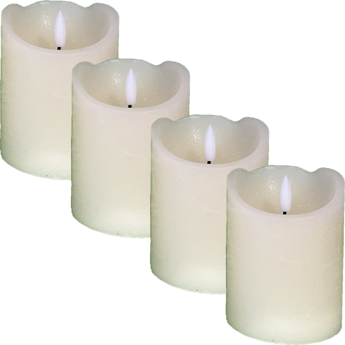 Lot de 4 bougies LED vintage en cire v&e box