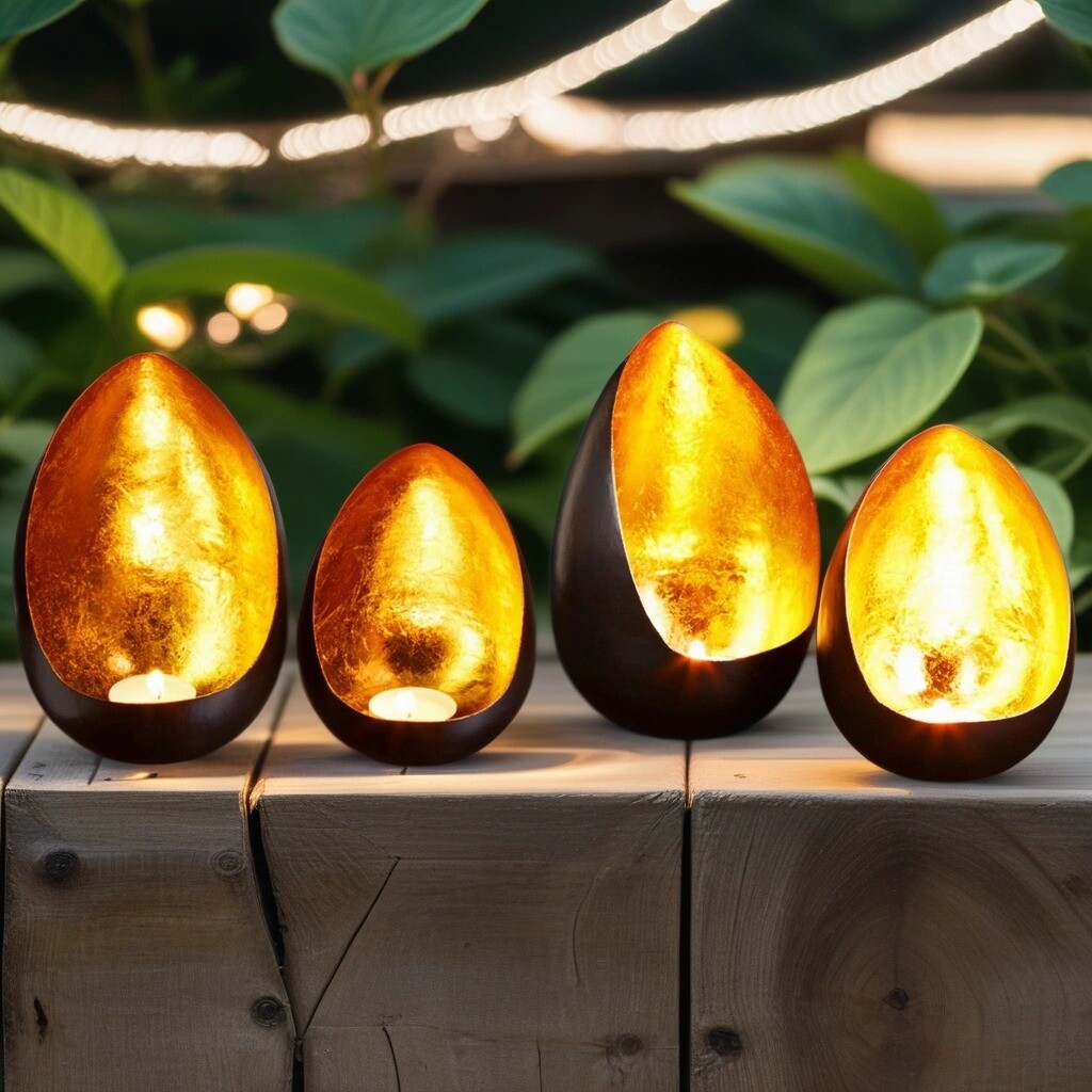 Lot de 4 photophores Namik pour bougies  box