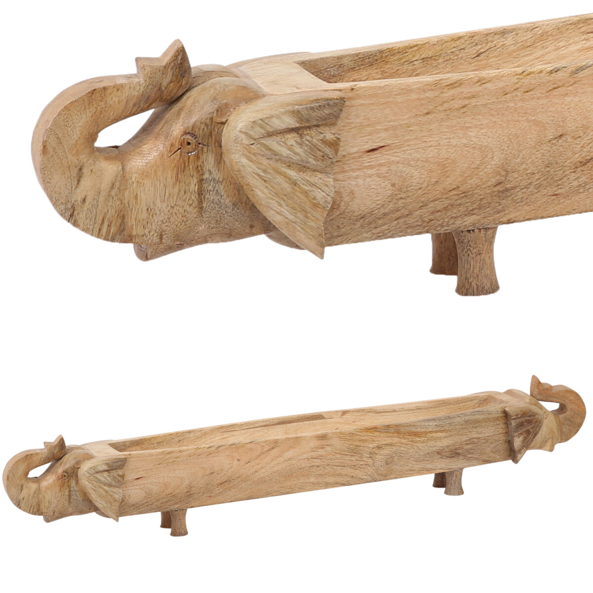 Bol d&eacute;coratif vintage en bois, pot de fleurs...