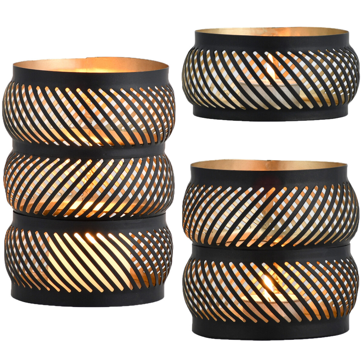 Lot de 3 photophores décoratifs d box