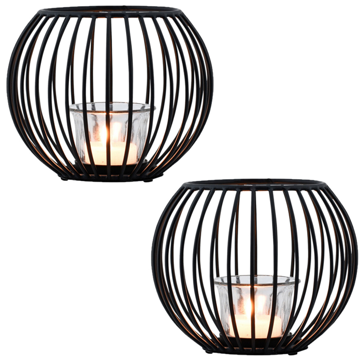 Lot de 2 photophores pour bougies chauff box