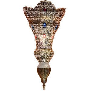 Suspension Baysan argentée 45 cm | Lampe orientale...