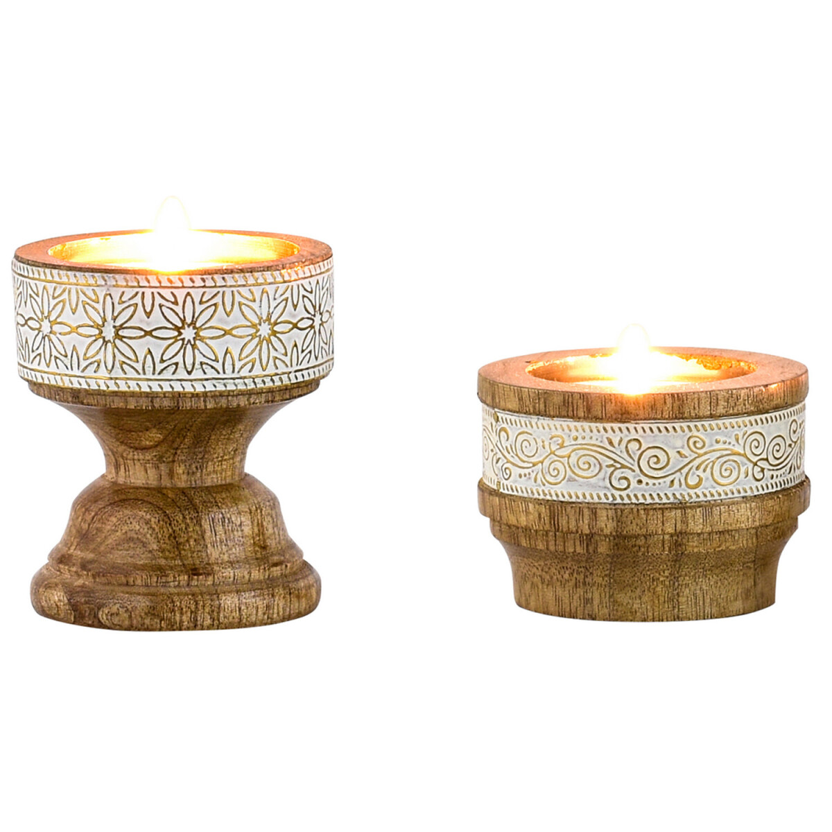 Lot de 2 bougeoirs décoratifs boh box