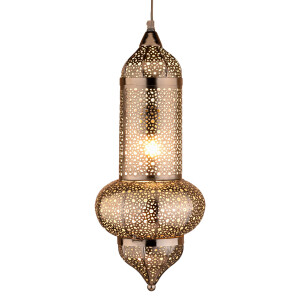 Suspension orientale Jamini argentée 51 cm | Fait...