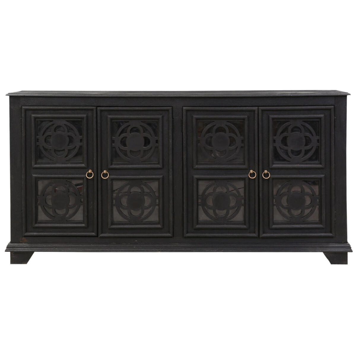 Buffet vintage scandinave Apolon noir, 180 cm