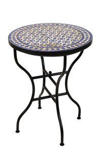Table en mosaïque marocaine Albaicin beige-bleu...