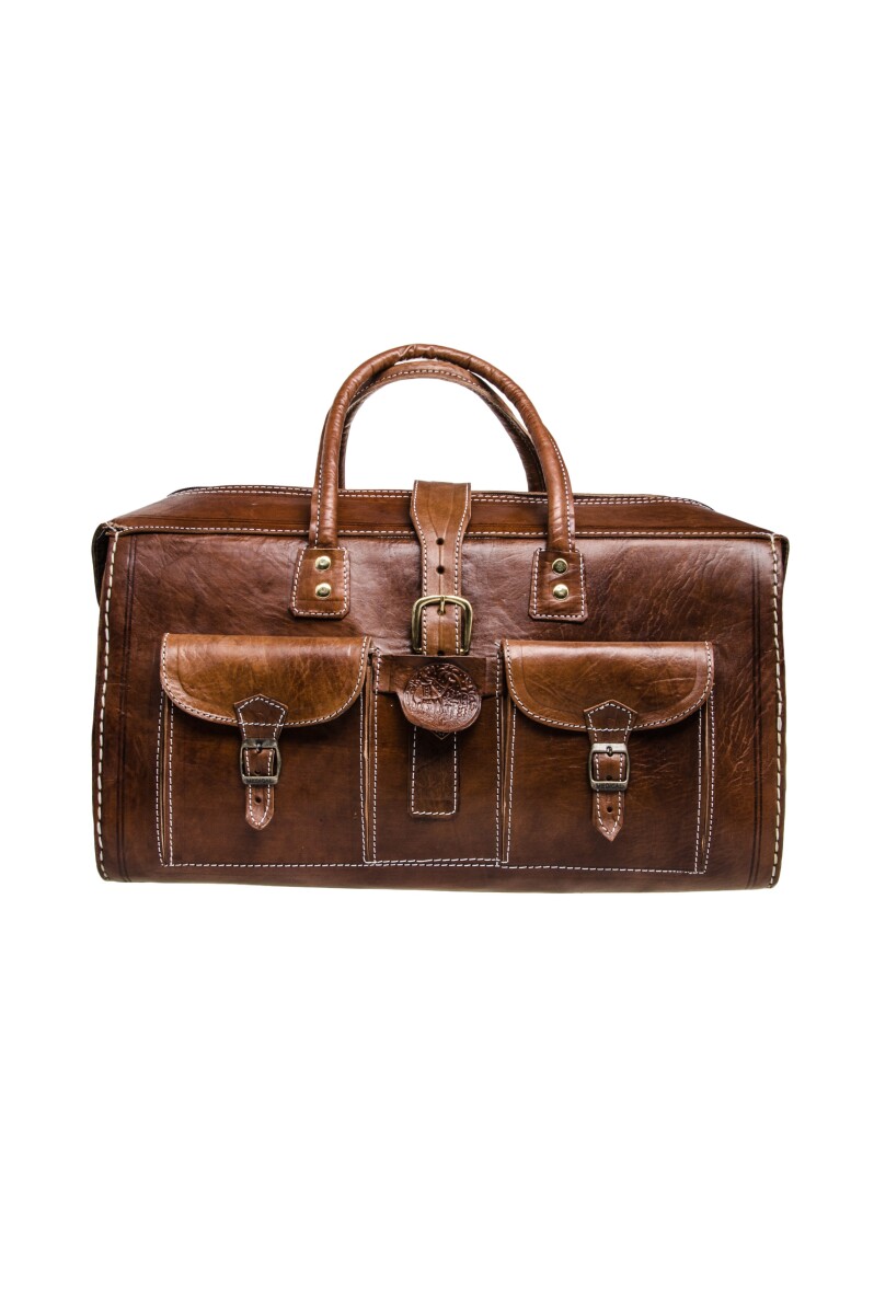 Sac de voyage marocain en cuir Safara - Moyen