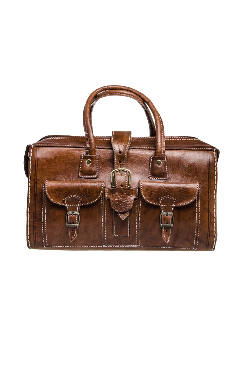 Sac de voyage marocain en cuir Safara - Petit format