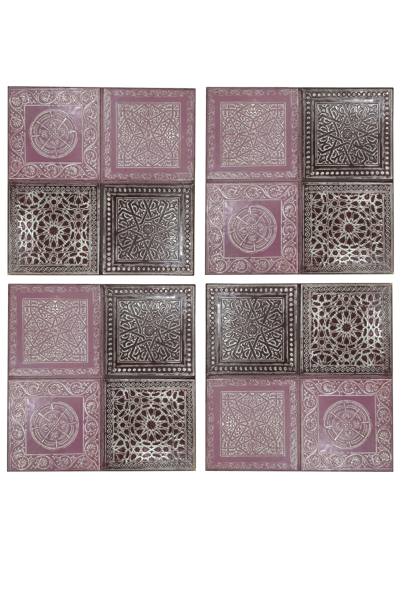 Lot de 4 décorations murales orientales « Sahra