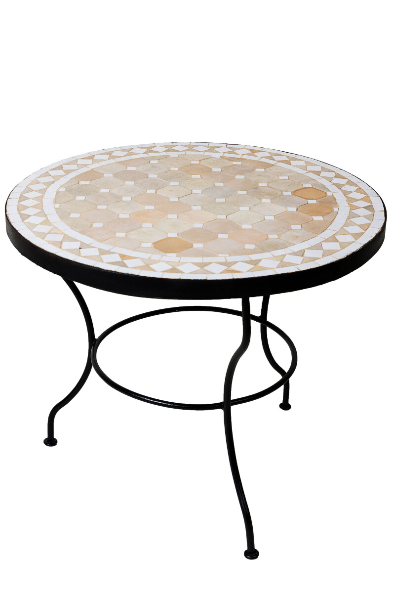 Table marocaine en mosaïque, style  box