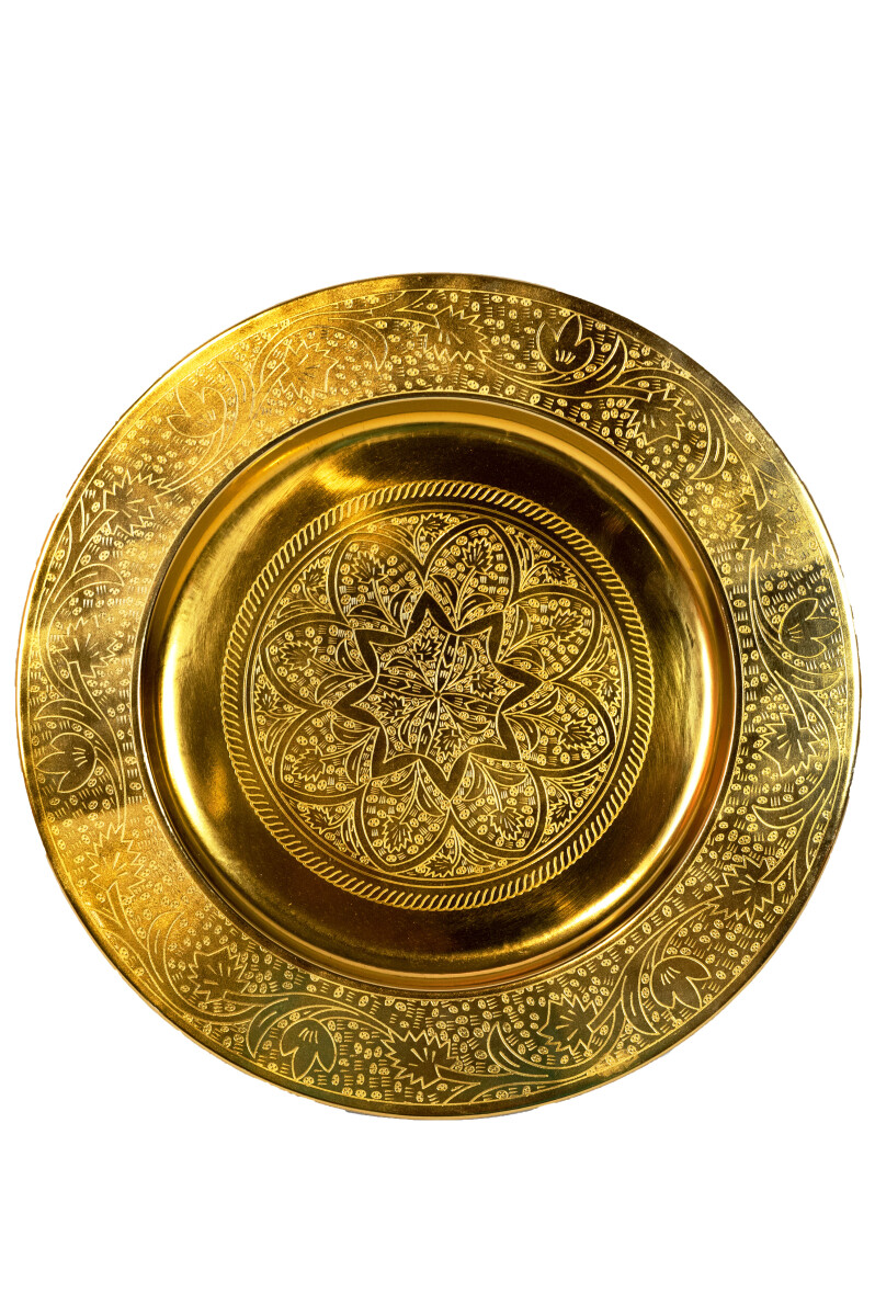 Plateau oriental pour le thé Sidra Gold - 30 cm