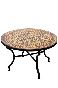 Table en mosaïque marocaine Albaicin, beige...
