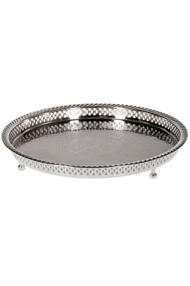 Plateau oriental Mahra argent&eacute;, 37 cm